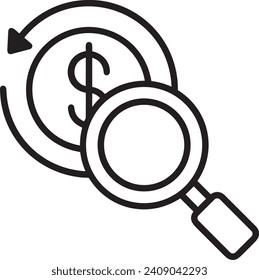 Money icon symbol vector image. Illustration of the dollar currency design image