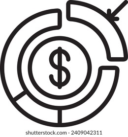 Money icon symbol vector image. Illustration of the dollar currency design image