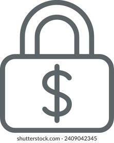 Geldsymbol, Vektorbild. Illustration des Designbildes der Dollar-Währung