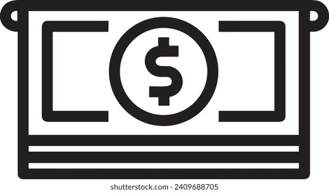 Imagen vectorial del símbolo del dinero. Ilustración de la imagen de diseño de moneda en dólares