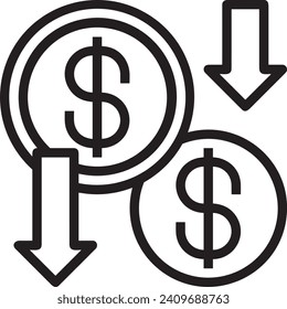 Money icon symbol vector image. Illustration of the dollar currency design image