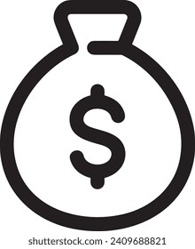 Money icon symbol vector image. Illustration of the dollar currency design image