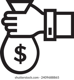 Money icon symbol vector image. Illustration of the dollar currency design image