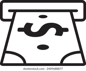 Geldsymbol, Vektorbild. Illustration des Designbildes der Dollar-Währung