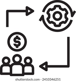 Money icon symbol vector image. Illustration of the dollar currency design image