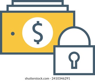 Imagen vectorial del símbolo del dinero. Ilustración de la imagen de diseño de moneda en dólares