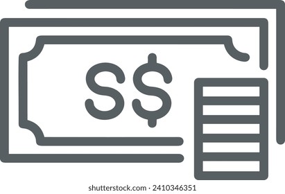 Money icon symbol vector image. Illustration of the dollar currency design image
