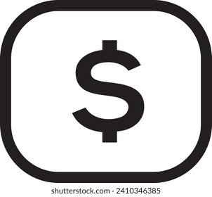 Money icon symbol vector image. Illustration of the dollar currency design image