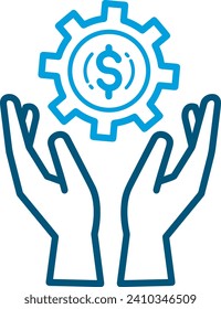 Imagen vectorial del símbolo del dinero. Ilustración de la imagen de diseño de moneda en dólares
