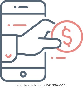 Money icon symbol vector image. Illustration of the dollar currency design image
