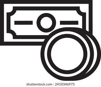 Money icon symbol vector image. Illustration of the dollar currency design image