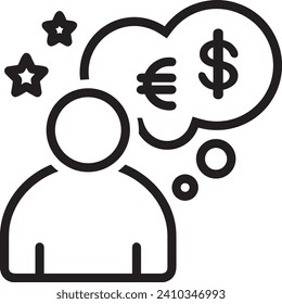 Money icon symbol vector image. Illustration of the dollar currency design image