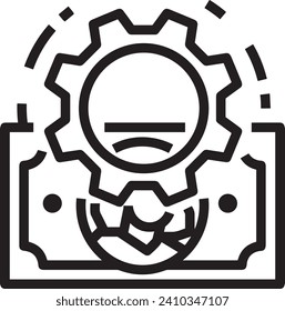 Imagen vectorial del símbolo del dinero. Ilustración de la imagen de diseño de moneda en dólares