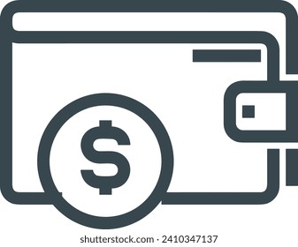 Money icon symbol vector image. Illustration of the dollar currency design image