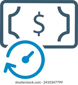 Money icon symbol vector image. Illustration of the dollar currency design image