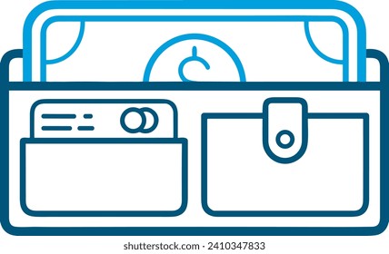 Imagen vectorial del símbolo del dinero. Ilustración de la imagen de diseño de moneda en dólares