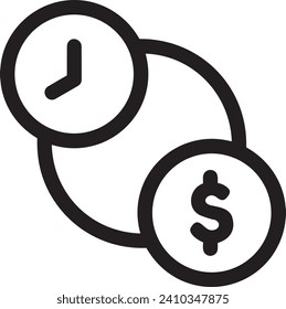 Imagen vectorial del símbolo del dinero. Ilustración de la imagen de diseño de moneda en dólares