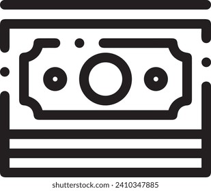 Imagen vectorial del símbolo del dinero. Ilustración de la imagen de diseño de moneda en dólares