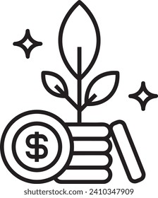 Money icon symbol vector image. Illustration of the dollar currency design image