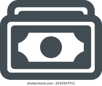 Imagen vectorial del símbolo del dinero. Ilustración de la imagen de diseño de moneda en dólares