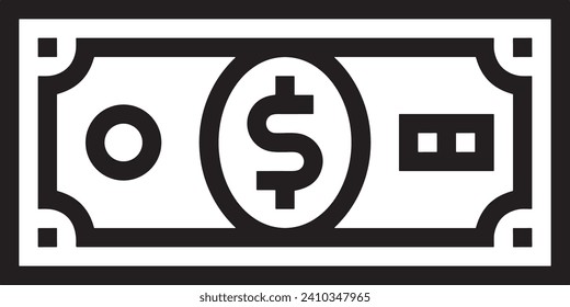 Money icon symbol vector image. Illustration of the dollar currency design image