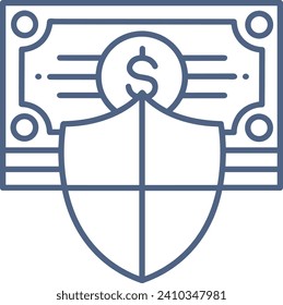 Money icon symbol vector image. Illustration of the dollar currency design image