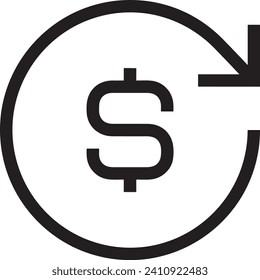 Money icon symbol vector image. Illustration of the dollar currency design image
