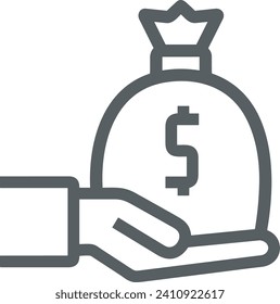 Money icon symbol vector image. Illustration of the dollar currency design image