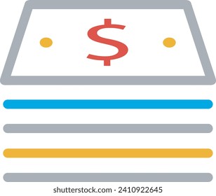 Money icon symbol vector image. Illustration of the dollar currency design image