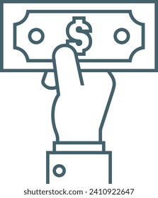 Money icon symbol vector image. Illustration of the dollar currency design image