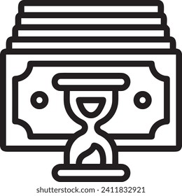 Imagen vectorial del símbolo del dinero. Ilustración de la imagen de diseño de moneda en dólares
