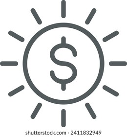 Money icon symbol vector image. Illustration of the dollar currency design image