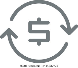 Money icon symbol vector image. Illustration of the dollar currency design image