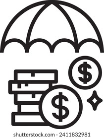 Money icon symbol vector image. Illustration of the dollar currency design image
