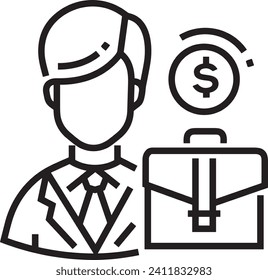 Money icon symbol vector image. Illustration of the dollar currency design image