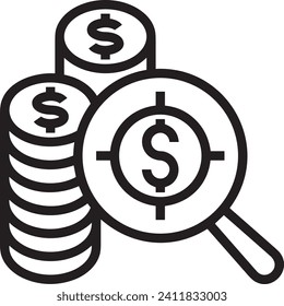 Money icon symbol vector image. Illustration of the dollar currency design image
