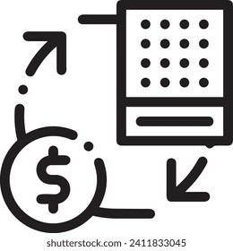 Money icon symbol vector image. Illustration of the dollar currency design image