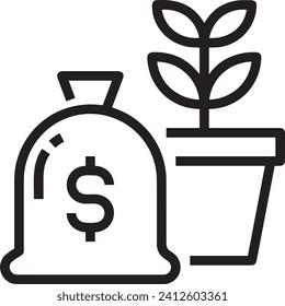 Money icon symbol vector image. Illustration of the dollar currency design image