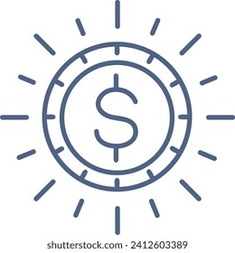 Money icon symbol vector image. Illustration of the dollar currency design image