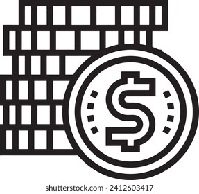 Money icon symbol vector image. Illustration of the dollar currency design image