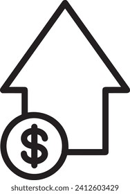 Imagen vectorial del símbolo del dinero. Ilustración de la imagen de diseño de moneda en dólares