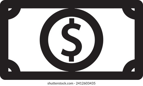 Money icon symbol vector image. Illustration of the dollar currency design image