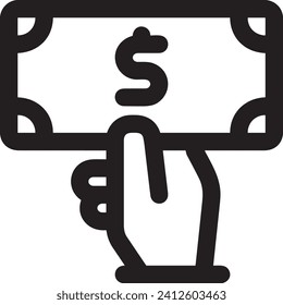 Money icon symbol vector image. Illustration of the dollar currency design image