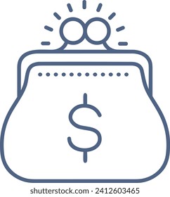 Imagen vectorial del símbolo del dinero. Ilustración de la imagen de diseño de moneda en dólares