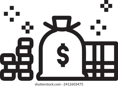 Money icon symbol vector image. Illustration of the dollar currency design image