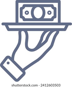 Imagen vectorial del símbolo del dinero. Ilustración de la imagen de diseño de moneda en dólares