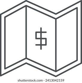 Money icon symbol vector image. Illustration of the dollar currency design image