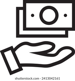 Money icon symbol vector image. Illustration of the dollar currency design image