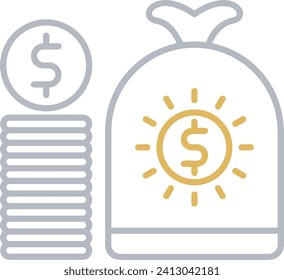 Money icon symbol vector image. Illustration of the dollar currency design image