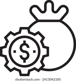 Money icon symbol vector image. Illustration of the dollar currency design image